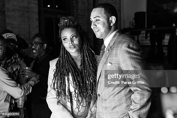 Eva Marcille and Michael Sterling attend 9th Annual Celebration 4 A Cause Fashion Show at King Plow Arts Center on December 22, 2016 in Atlanta,...