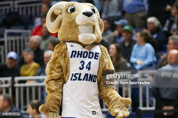 The University of Rhode Island mascot during the game between the ...