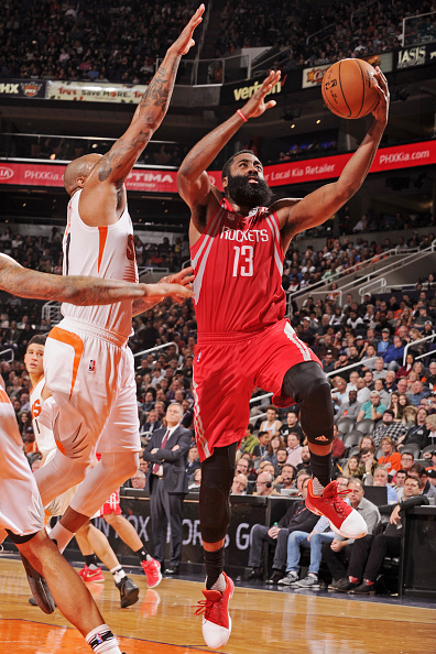 Harden Rockets James Harden of the Houston Rockets shoots the ball against the... News ...