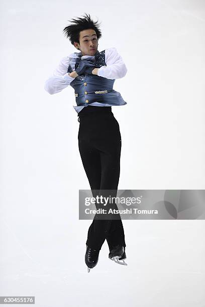 Mitsuki Sumoto of Japan competes in the Men short program during the Japan Figure Skating Championships 2016 on December 23, 2016 in Kadoma, Japan.