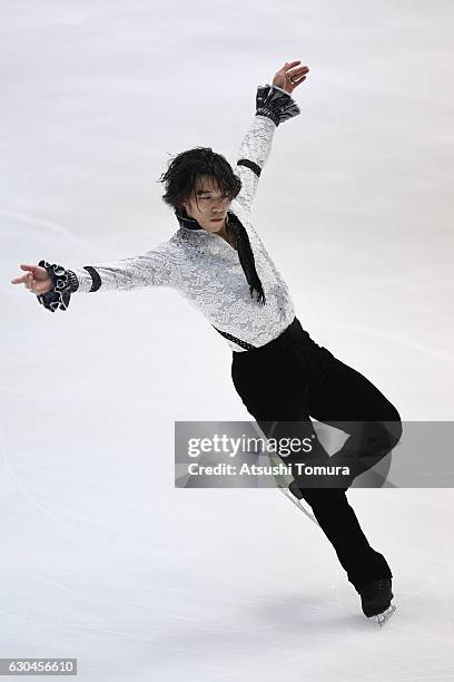 Takahiro Mura of Japan competes in the Men short program during the Japan Figure Skating Championships 2016 on December 23, 2016 in Kadoma, Japan.
