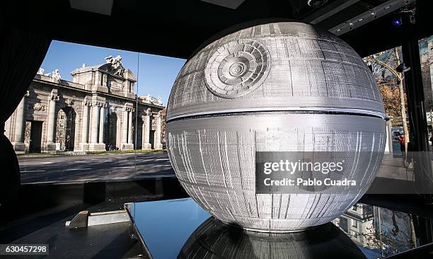 Printer was installed to promote 'Rogue One: A Star Wars Story' at the Puerta de Alcala on December 23, 2016 in Madrid, Spain.