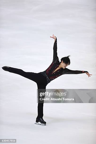 Keiji Tanaka of Japan competes in the Men short program during the Japan Figure Skating Championships 2016 on December 23, 2016 in Kadoma, Japan.
