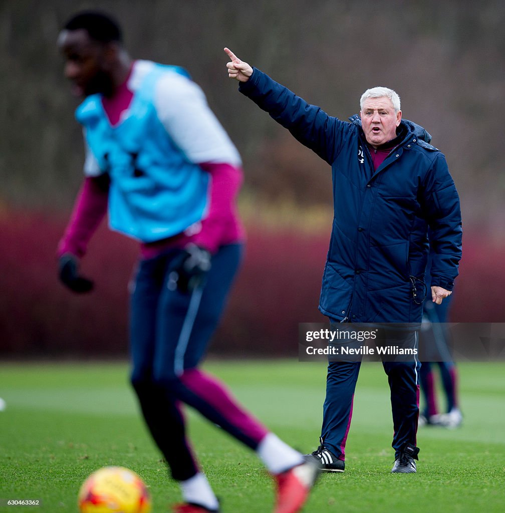 Aston Villa Training and Press Conference