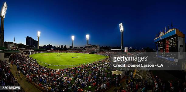 General view of the WACA ground during the Big Bash League between the Perth Scorchers and Adelaide Strikers at WACA on December 23, 2016 in Perth,...