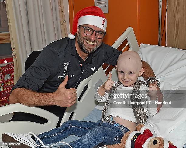 Jurgen Klopp manager of Liverpool at Alder Hey Children's Hospital on December 23, 2016 in Liverpool, England.