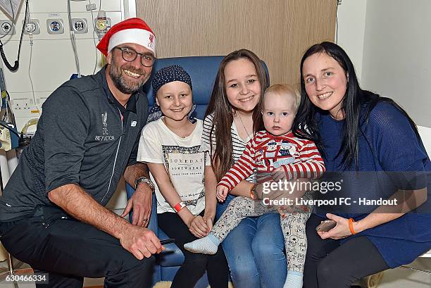 Jurgen Klopp Manager of Liverpool at Alder Hey Children's Hospital on December 23, 2016 in Liverpool, England