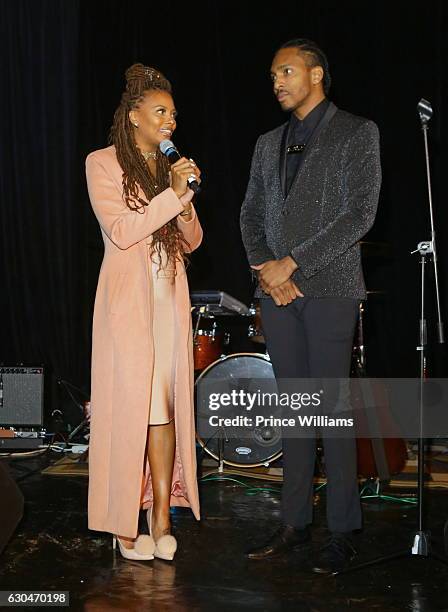 Eva Marcille and Clay West At the 9th annual Celeration 4 A Cause at King Plow Arts Center on December 22, 2016 in Atlanta, Georgia.