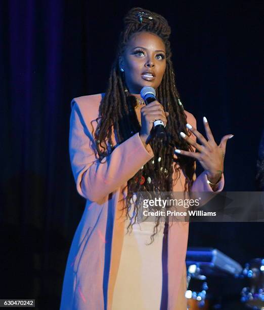 Eva Marcille attends the 9th Annual Celebration 4 A Cause Fashion Show at King Plow Arts Center on December 22, 2016 in Atlanta, Georgia.