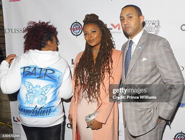 Michael Sterling and Eva Marcille attend the 9th Annual Celebration 4 Cause at King Plow Arts Center on December 22, 2016 in Atlanta, Georgia.