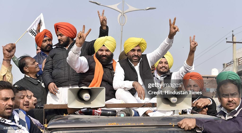 Roadshow Of AAP MP Bhagwant Mann In Amritsar