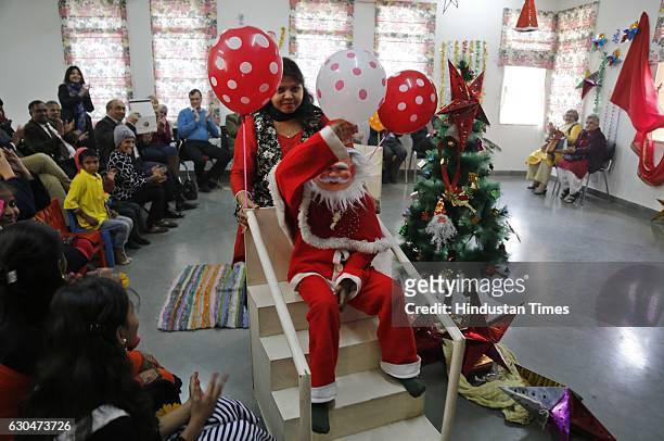 Christmas show presented by hearing impaired children and children of leprosy patients at Lepra India Trust School, Jasola Vihar on December 23, 2016...