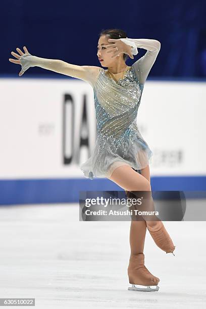 Rin Nitaya of Japan competes in the Ladies free skating during the Japan Figure Skating Championships 2016 on December 25, 2016 in Kadoma, Japan.