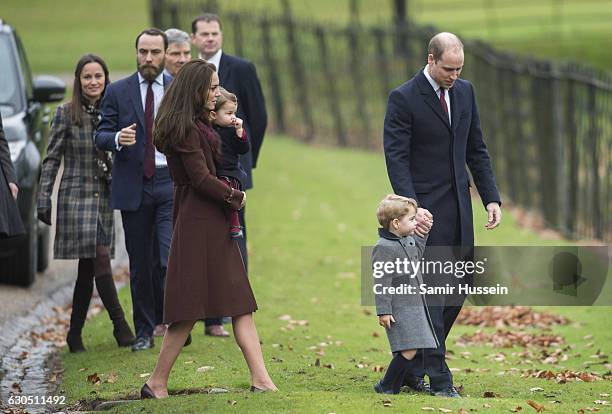 Prince William, Duke of Cambridge, Catherine, Duchess of Cambridge, Prince George of Cambridge, Princess Charlotte of Cambridge, Pippa Middleton and...