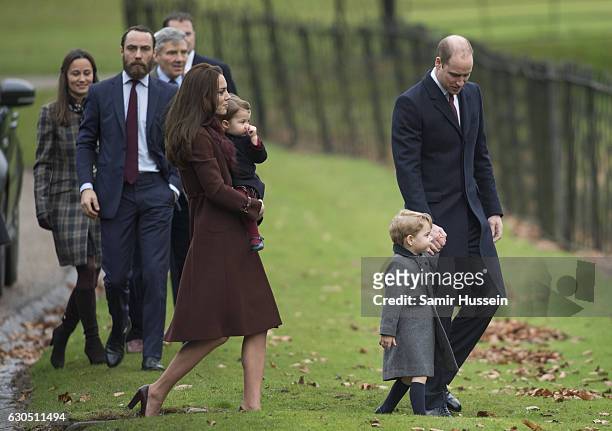 Prince William, Duke of Cambridge, Catherine, Duchess of Cambridge, Prince George of Cambridge, Princess Charlotte of Cambridge, Pippa Middleton and...