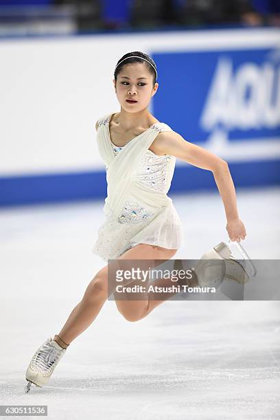 Satoko Miyahara of Japan competes in the Ladies free skating during the Japan Figure Skating Championships 2016 on December 25, 2016 in Kadoma, Japan.