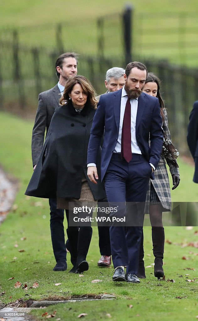 The Royal Family Attend Church On Christmas Day