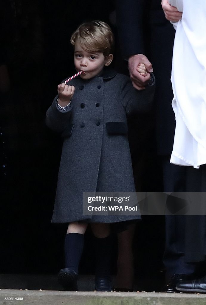 The Royal Family Attend Church On Christmas Day