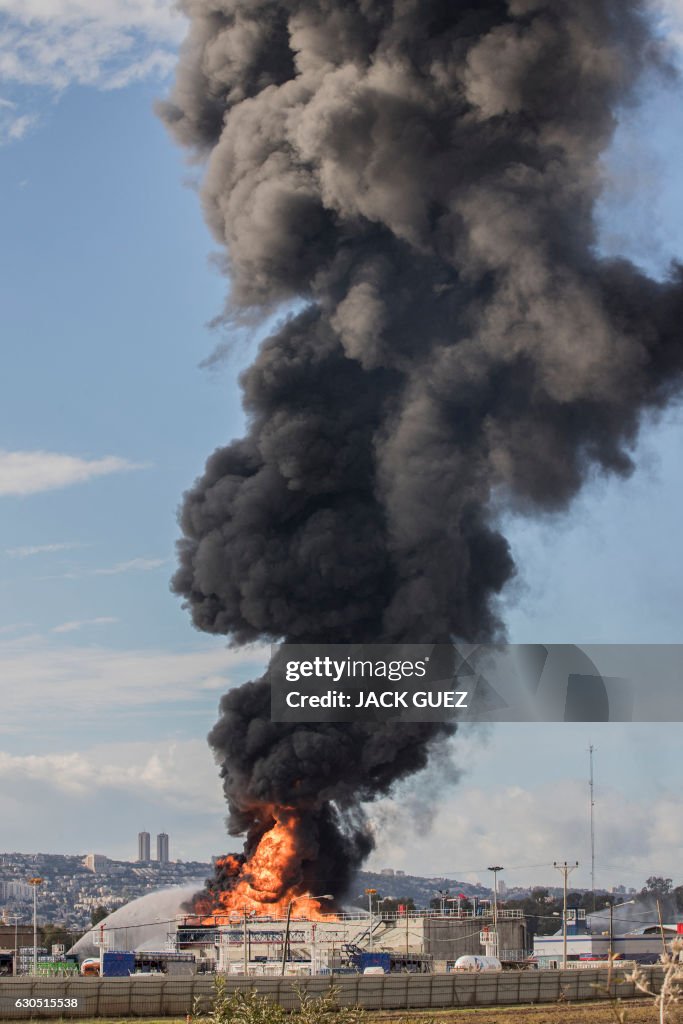 ISRAEL-HAIFA-REFINERY-FIRE