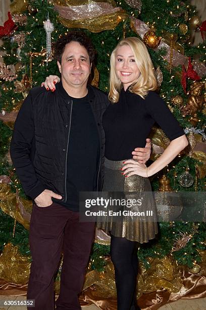 George J. Maloof Jr. And Kelly Carrington attend Adrienne Maloof's Annual Holiday Party with Never Too Hungover on December 24, 2016 in Beverly...