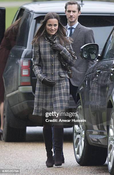 Pippa Middleton attends a Christmas Day service at St. Marks Church on December 25, 2016 in Englefield, England.