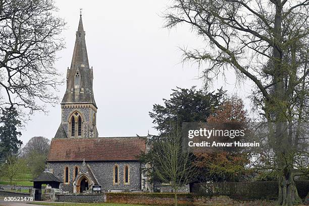 View of St Marks Church where the Middleton Family attend a Christmas Day service on December 25, 2016 in Englefield, England.