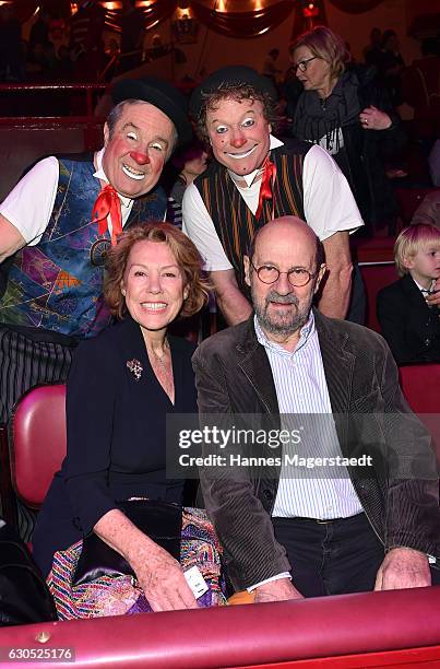 Gaby Dohm and Peter Deutsch during the premiere of 'Tierisch gut' at Circus Krone on December 25, 2016 in Munich, Germany.