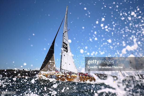 Quetzalcoatl' heads out to sea during the 2016 Sydney To Hobart Yacht Race on December 26, 2016 in Sydney, Australia.