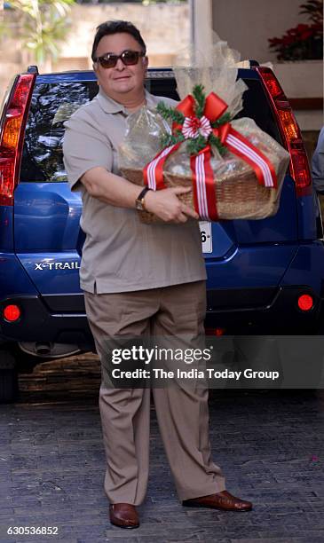 Rishi Kapoor during the annual Christmas lunch hosted by Shashi Kapoor in Mumbai.