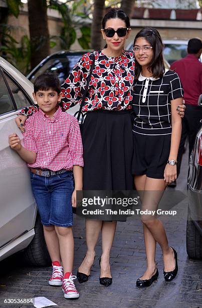 Karisma Kapoor during the annual Christmas lunch hosted by Shashi Kapoor in Mumbai.