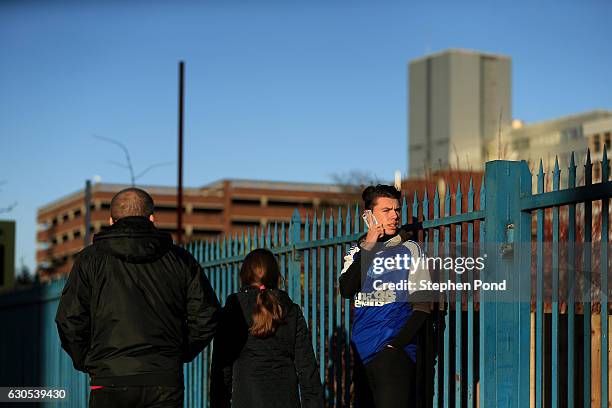 Fans arrive ahead of the Sky Bet Championship match between Ipswich Town and Fulham at Portman Road on December 26, 2016 in Ipswich, England.