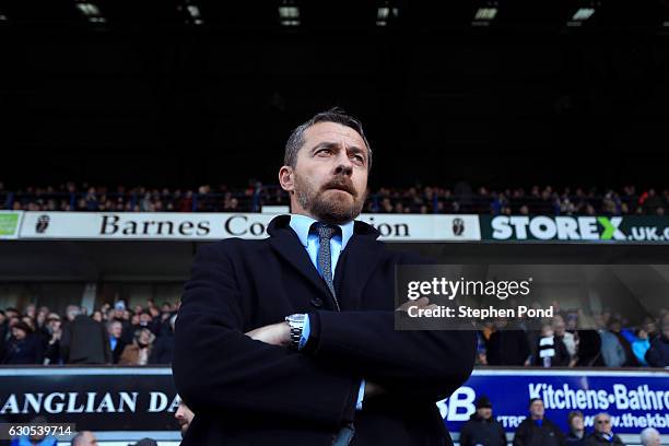 Fulham Manager Slavisa Jokanovic looks on during the Sky Bet Championship match between Ipswich Town and Fulham at Portman Road on December 26, 2016...