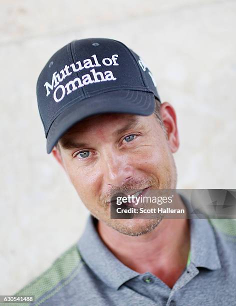 Henrik Stenson of Sweden poses for a portrait during round two of the Hero World Challenge at Albany, The Bahamas on December 2, 2016 in Nassau,...