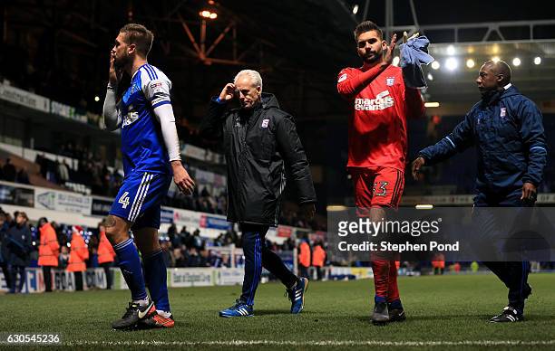 Ipswich Town Manager Mick McCarthy leaves the field at full time following defeat in the Sky Bet Championship match between Ipswich Town and Fulham...