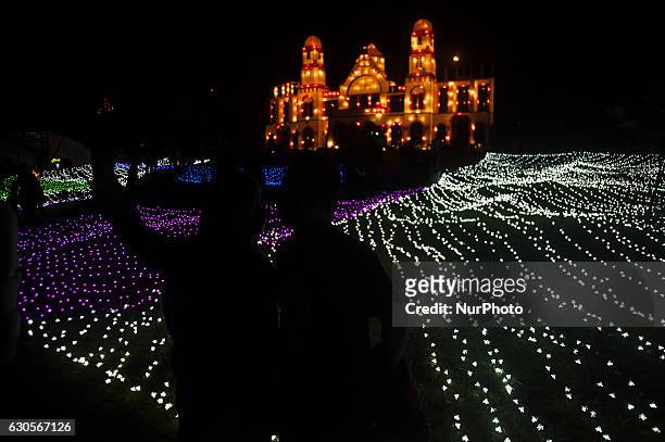Visitors enjoyed the Festival of Lights in Kaliurang, Yogyakarta, Indonesia on December 26, 2016. This events to attract tourists both domestic and...
