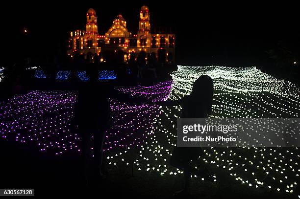 Visitors enjoyed the Festival of Lights in Kaliurang, Yogyakarta, Indonesia on December 26, 2016. This events to attract tourists both domestic and...