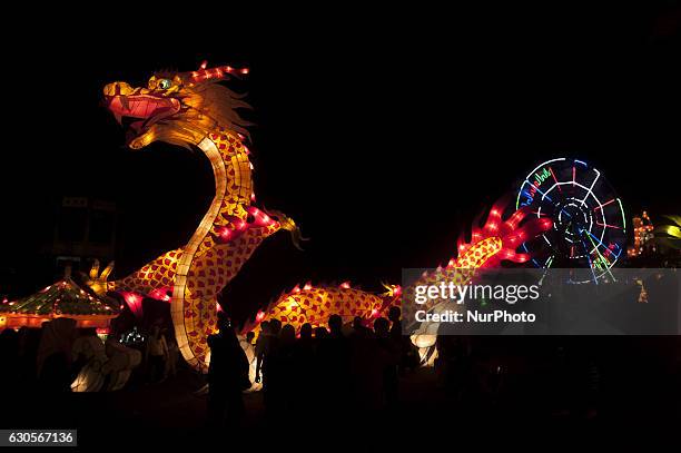 Visitors enjoyed the Festival of Lights in Kaliurang, Yogyakarta, Indonesia on December 26, 2016. This events to attract tourists both domestic and...