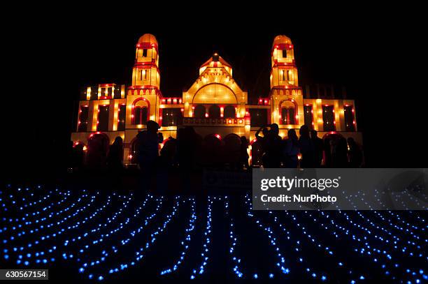 Visitors enjoyed the Festival of Lights in Kaliurang, Yogyakarta, Indonesia on December 26, 2016. This events to attract tourists both domestic and...