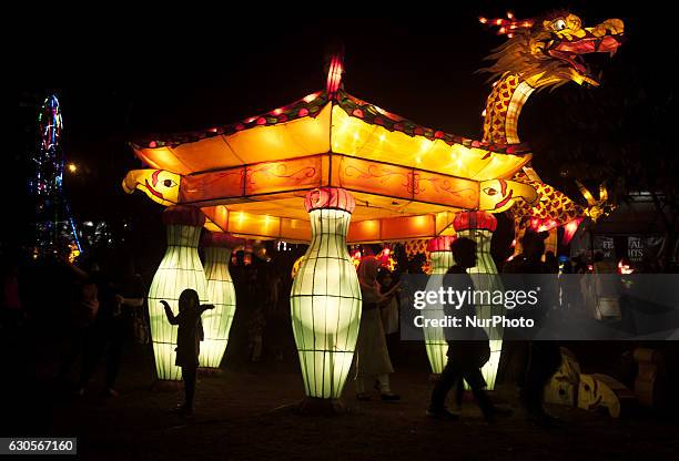 Visitors enjoyed the Festival of Lights in Kaliurang, Yogyakarta, Indonesia on December 26, 2016. This events to attract tourists both domestic and...