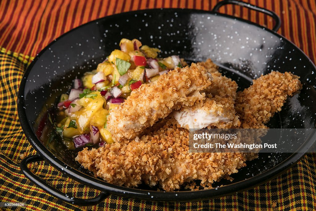 Oven-Baked Chicken Tenders With Pineapple-Apricot Salsa