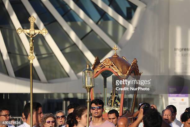 The patron saint of Brazil is Our Lady Aparecida in Rio de Janeiro, Brazil, on December 26, 2016. The original image of the saint was found by...