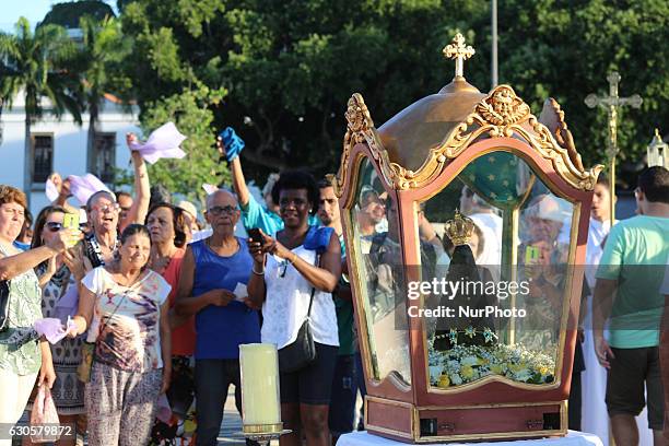 The patron saint of Brazil is Our Lady Aparecida in Rio de Janeiro, Brazil, on December 26, 2016. The original image of the saint was found by...