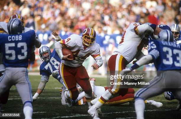 Playoffs: Washington Redskins John Riggins in action, rushing vs Detroit Lions at RFK Memorial Stadium. Washington, DC 1/8/1983 CREDIT: Manny Millan