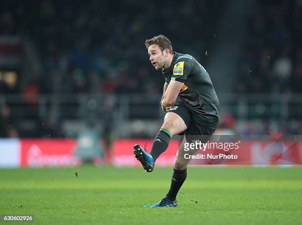 Harlequins Ruaridh Jackson during Aviva Premiership Rugby match between Harlequins and Gloucester Rugby at The Twickenham Stadium, London on 27 Dec...