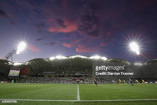 General view during the round 12 A-League match between Melbourne Victory and Central Coast Mariners at AAMI Park on December 28, 2016 in Melbourne,...