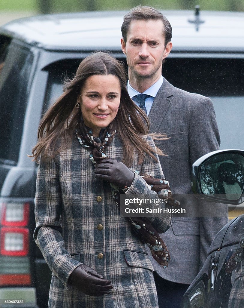 The Middleton Family Attend Church On Christmas Day