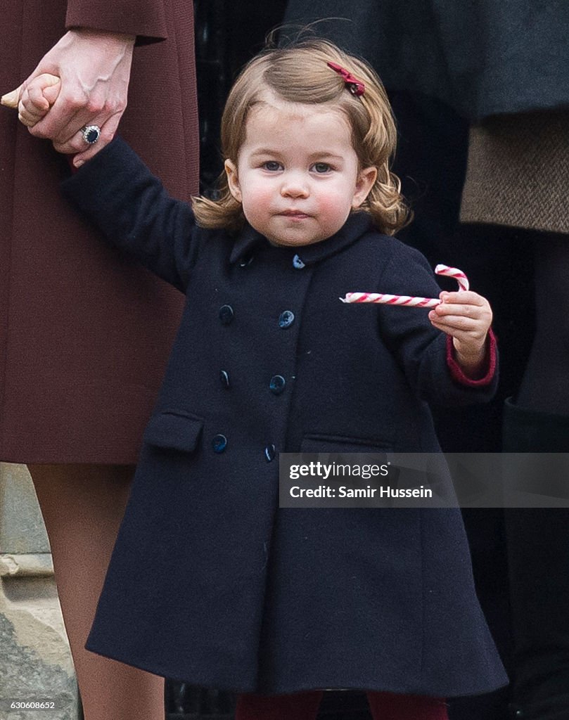 The Middleton Family Attend Church On Christmas Day