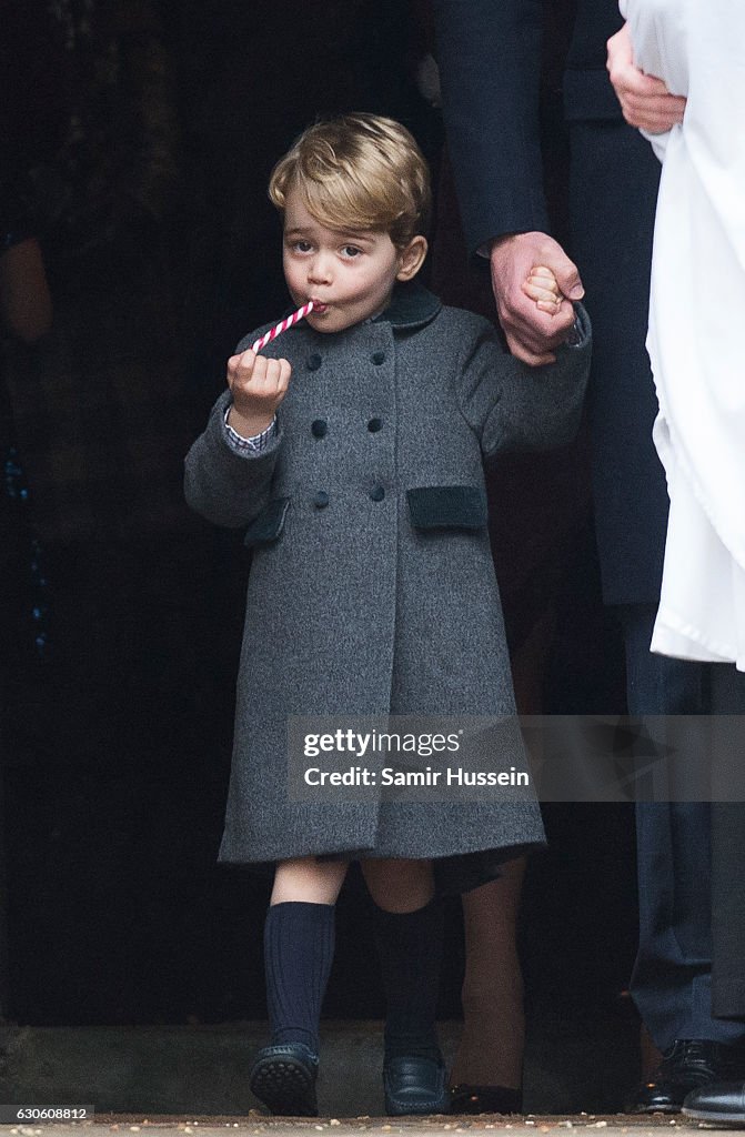 The Middleton Family Attend Church On Christmas Day