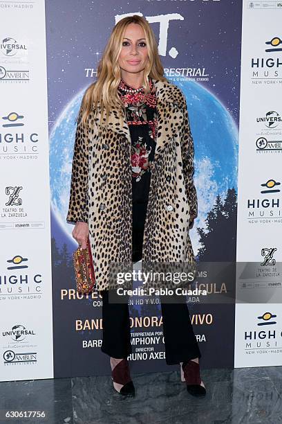 Spanish singer Marta Sanchez attends the E.T. 35th anniversary concert at the Zarzuela Theater on December 28, 2016 in Madrid, Spain.