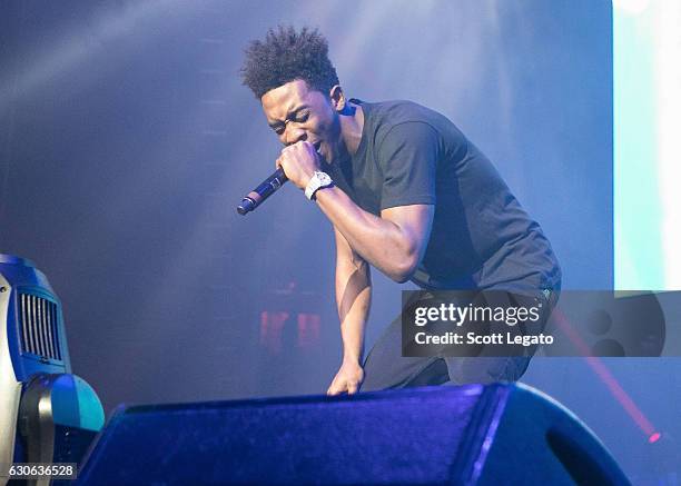 Rapper Desiigner performs during the Big Show at The Joe at Joe Louis Arena on December 28, 2016 in Detroit, Michigan.